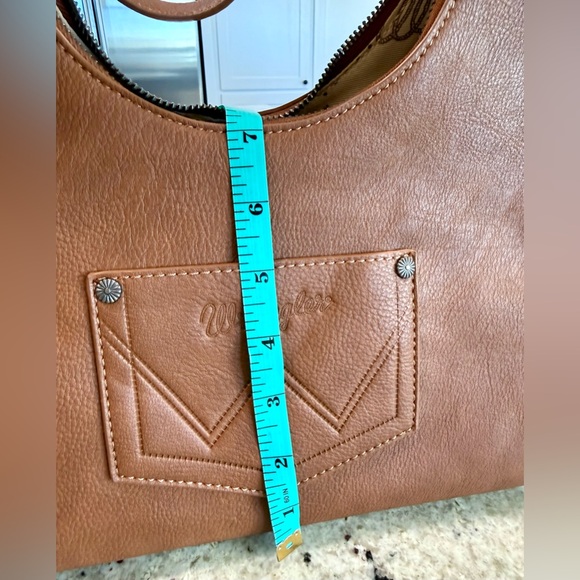 Wrangler Fringe Floral Tooled Hobo Bag - Picture 12 of 13